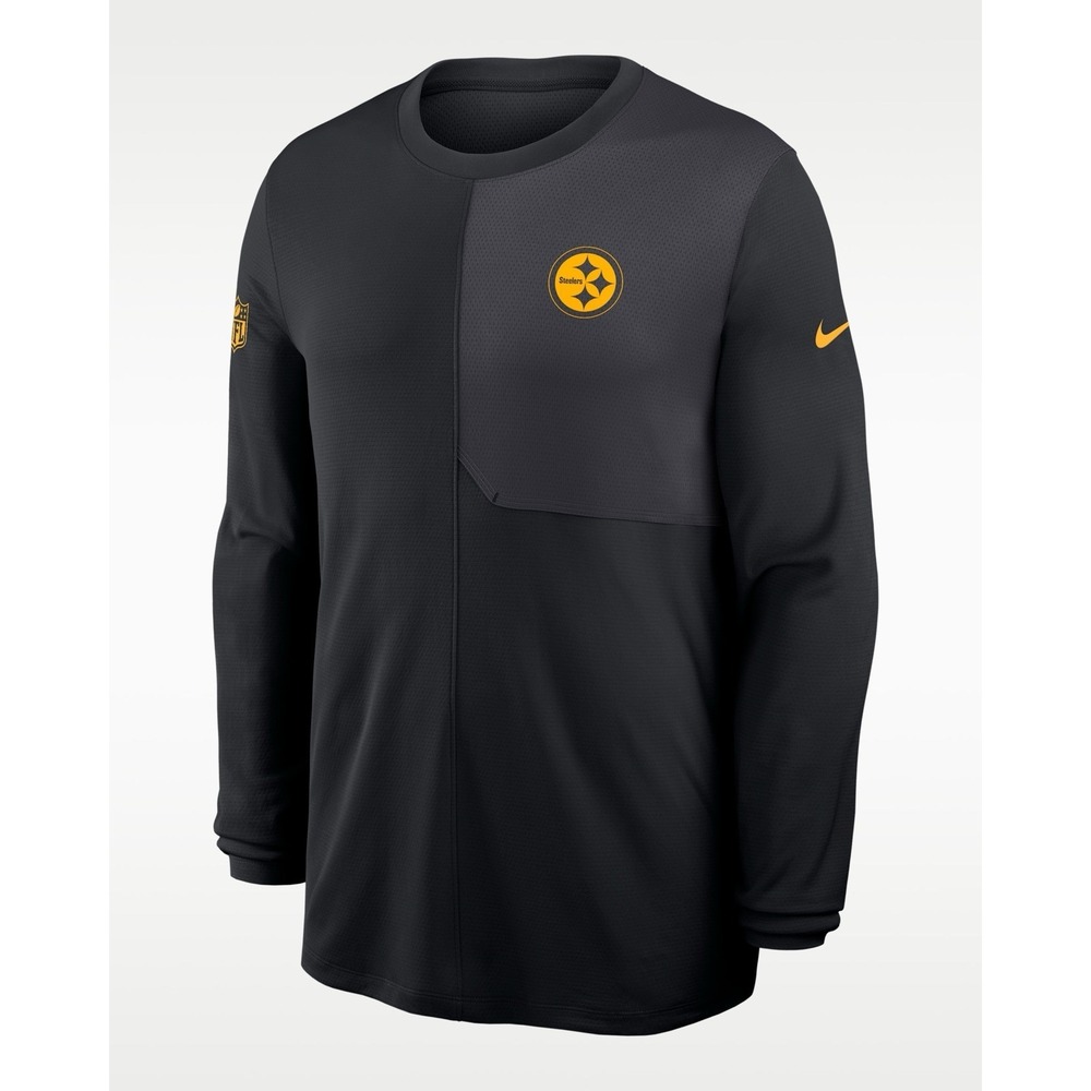 Pittsburgh Steelers Nike Sideline Coach UV Dri-Fit Long Sleeve Shirt Men's Large